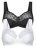 Anita 2er Pack Entlastungs BH ohne Bügel Havanna 5813 Gr. 110B in Schwarz-Crystal