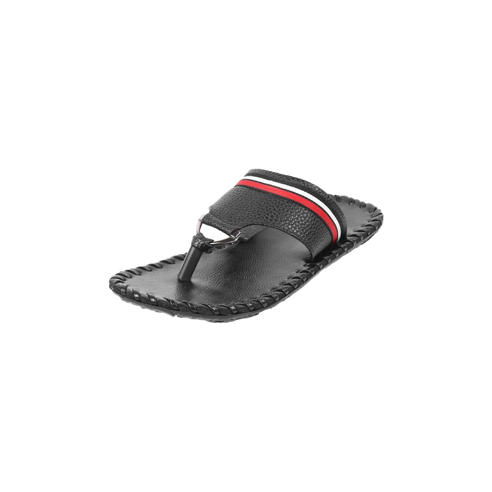 metro Men Faux Leather Thong Chappal-picture-29
