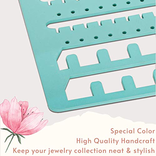 Wooden Jewelry Organizer Wall Mounted, Hanging Jewelry Organizer Earring Organizer Necklace Holder Bracelet Holder Over the Door, Jewelry Holder for Earrings, Necklaces &Rings