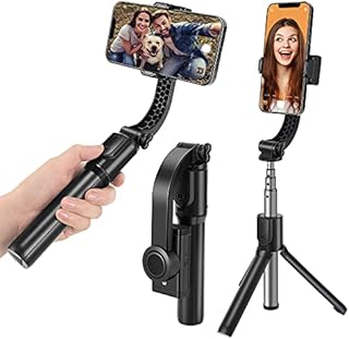 Wensot Gimbal Stabilizer for Smartphone with Extendable Selfie Stick Tripod ,Bluetooth Wireless Remote and Phone Video Stabilizer Handheld, The Smartphone Gimbal Suit for iPhone,Samsung,Android Phone