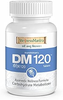 Dm 120|Diabetic Care|Blood Sugar Control Ayurvedic Tablets|Helps To Protect From Long Term Complications Of Diabetes|Gudmar,Jamun,Karela, Methi & 16 More Herbs (Pack Of 1 - 60 Tablets)