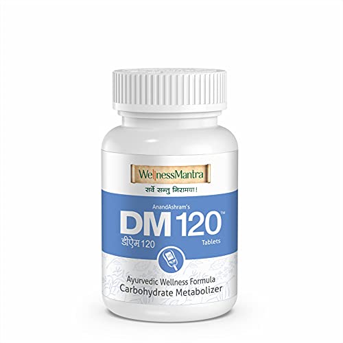 Dm 120|Diabetic Care|Blood Sugar Control Ayurvedic Tablets|Helps To Protect From Long Term Complications Of Diabetes|Gudmar,Jamun,Karela, Methi & 16 More Herbs (Pack Of 1 - 60 Tablets)