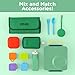 OmieBox Bento Box for Kids - Insulated Bento Lunch Box with Leak Proof Thermos Food Jar - 3 Compartments, Two Temperature Zones - (Meadow)