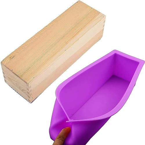 Miniatura 4 de Moldes Para Jabones Artesanales,1200ml Molde Jabon,Moldes Para Jabones Con Caja De Madera,Moldes De Silicona Para Jabones Reutilizables,Molde Jabon Para Manualidades,Fabricación De Jabón Hecha A Mano