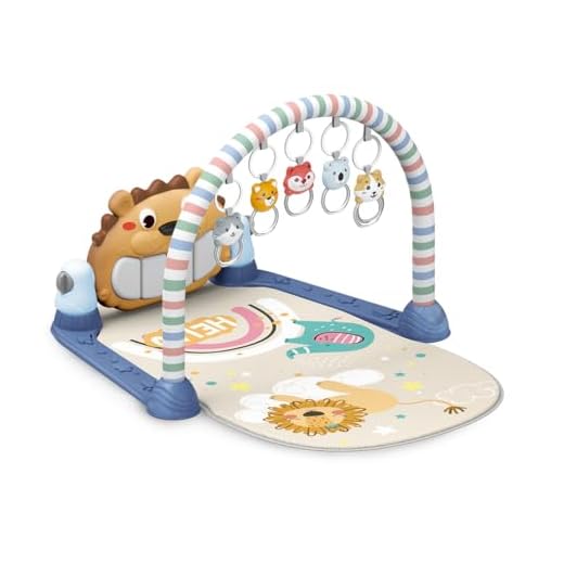 Maxi Baby Tapete de Atividades Bebê Piano Musical Lion (Azul)