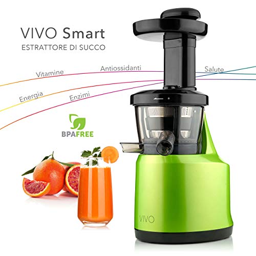 Classe Italy 70430053 Estrattore di Succo Vivo Bassa Velocita 43 Giri/Min, 0.5 litri, 150 Watt, Verde