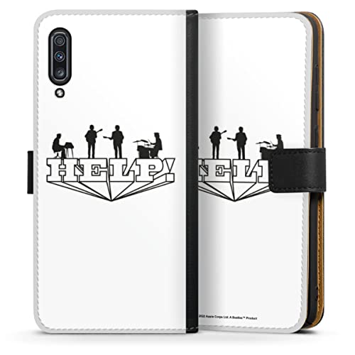 DeinDesign Etui Compatible avec Samsung Galaxy A70s Etui Folio Etui magnetique The Beatles Help! Rock ‘n’ Roll - Les Beatles, Paul McCartney, John Lennon, RIngo Starr, George Harrison DeinDesign Etui Compatible avec Samsung Galaxy A70s Etui Folio Etui magnetique The Beatles Help! Rock 'n' Roll