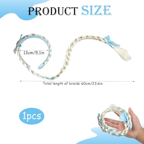 Pevlkawr Mädchen Perücken Haarteil Prinzessin Haarreif Zopf Haarschmuck Zopf Mit Haargummi Kinder Perücken Für Geburtstag Party Cosplay Geschenke