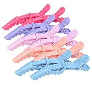 HH&LL Hair Clips for Women – Wide Teeth & Double-Hinged Design – Alligator Styling Sectioning Clips of Professional Hair Salon Quality – 10Pack