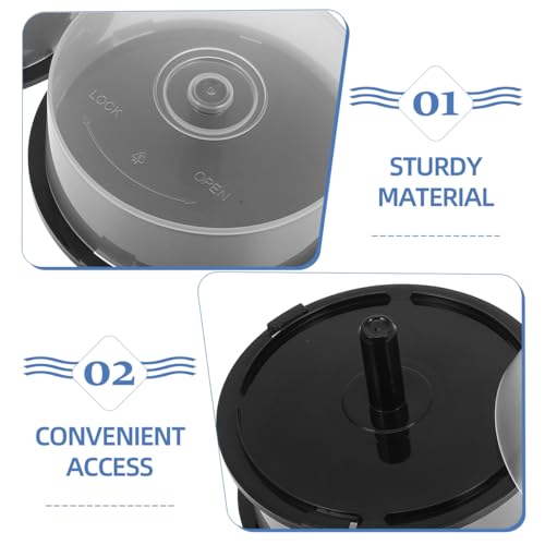 Juego de 2 cajas de almacenamiento para DVD con capacidad de 25 cubos 4