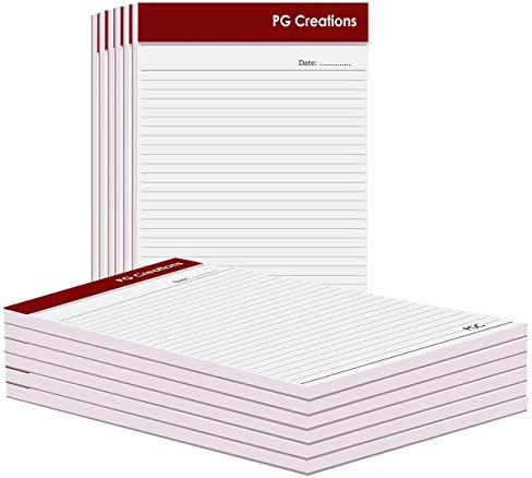 PG Creations Wide Ruled Writing Notepad, A4 Size, 8.5x11 Inch, Large ...