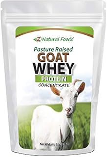 Goat Whey Protein Powder Concentrate - Unflavored & Undenatured - Grass Fed in USA - Good Source of BCAA - No Hormones or Antibiotics - 100% Pure, Gluten Free, Non GMO, Kosher - 1 lb
