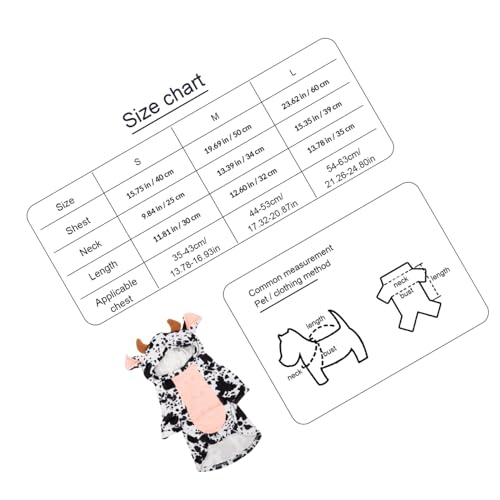Disfraz de vaca para mascotas talla M miniatura 2