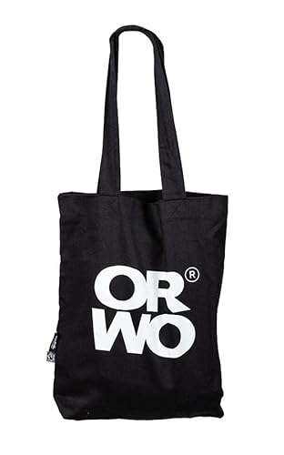ORWO - schwarze Tote Bag | Logo ORiginal WOlfen | Ostalgie | 100 % Bio-Baumwolle | 38 x 42 x 7 cm | Stoffbeutel mit Nostalgiedruck | Analogfotografie (MAXI Print) Cover