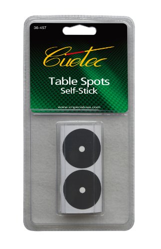 Cuetec Billiard/Pool Table Accessory: Self-Adhering Billiard Table Ball Marker Spots, Set of 6 Stickers