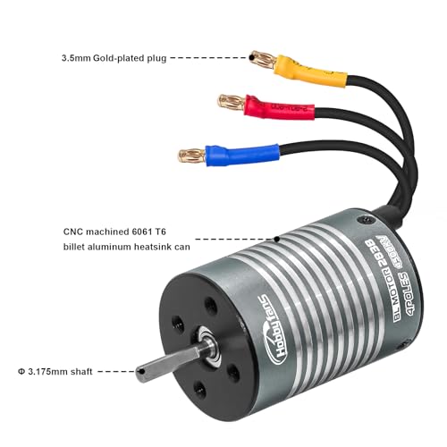 Hobby Fans Brushless 2838 4500KV Motor & 35A Waterproof ESC for Traxxas E-REVO Losi JRX2 H16BM H16DR Redcat Volcano 16 Arrma Typhon Grom Mojave Grom 144001 16890A 1/14 1/16 RC Car