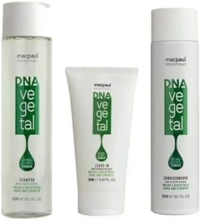 Kit Shampoo Condicionador e Leave-In Anti Frizz Dna Vegetal Macpaul