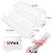 ANTENG A Chocolate Macaron Gift Boxes with Inserts, Clear PET Plastic Storage Containers for Weddings, Parties, Baby Showers, 50 Pack, 1.38'' x 1.44'' x 6.25''