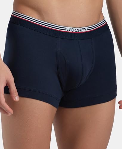 Image of Jockey UI22 Men Super Combed Cotton Rib Trunk with Ultrasoft Waistband