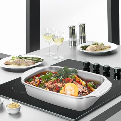 Plat rectangulaire en acier inoxydable 304 durable et résistant pour cuisson - 6