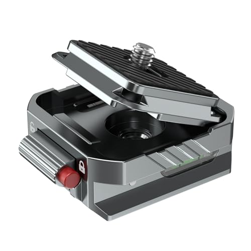 Leaplumin Kamera Schnellwechselplatten Kit Arca Swiss Kompatible Aluminium Quick Release Plate mit Doppelsicherung & Auto-Lock Schnellverschluss QR Klemme für DSLR Stativ & Videokamera