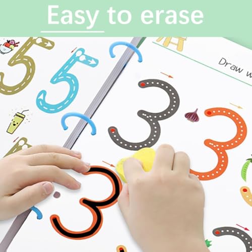 Image of Pen Control Training Exercise Cards Activity Book Children Hand Eye Coordination Tracing Game Learning Practice Workbook Preschool Education Drawing Skill