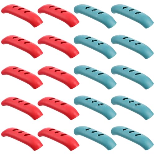 ibasenice 10 Pares de Cubiertas de Manijas Calientes de Silicona Anti-escaldaduras para Asas de Ollas de Hierro Fundido y Sartenes Tradicionales, Protectores Antideslizantes Resistentes