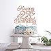 Unoggsor Rose Gold Glitter Happy 23rd Birthday Cake Topper - Hello 23, Cheers to 23 Years, 23 & Fabulous, 23rd Birthday/Anniversary Party Decorations