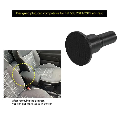 LUAATT Armrest Plug Cap Cover Compatible for Fiat 500 2013-2019(Single) by LUAATT - Used condition - Image 3