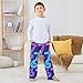 Amooorous Neon Six Seven Fashion Pajamas Pants Warm Pj Pants Elastic Waist Nightwear Size 14