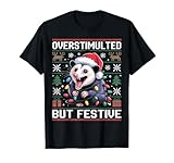 Overstimulated But Festive Possum Christmas Ugly.