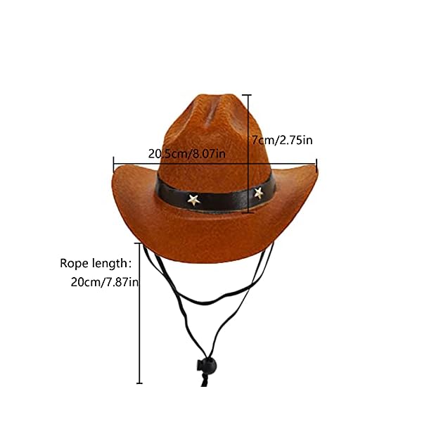 Awocan pet dog cowboy hat cosplay cap puppy pet dog cat holiday costume pet party decoration - image 6