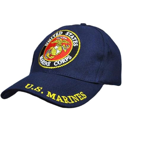Image of MWS U.S Marine USMC Semper Fi Always a Marine Traditions Since 1775 Logo Eagle Embroidered Cap Hat
