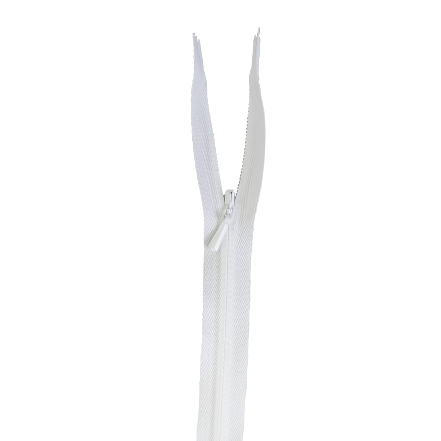 YKK Cerniera Nascosta In Nylon Bianca 23 Cm – Invisibile, Fine Chiusa, Per Abiti Da Sera, Cucito E Federe
