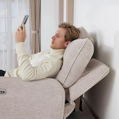 Image of MCombo 75 in Wall Hugger Loveseat with Console, RV Sofa 6926 (Beige)