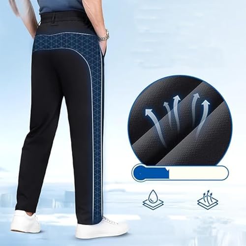Meshirons - Ice Silk Mesh Panel Casual Pants, Quick-Dry & Breathable, Comfortable Fit for Men2