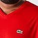 Lacoste Men's V-Neck Jersey Pima T-Shirt - Plus Size, Red, 4XLB