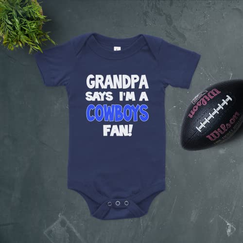 NanyCrafts' Grandpa Says I'm a Cowboys Fan Baby Bodysuit, Baby Cowboys Fan2