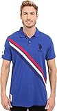 U.S. Polo Assn. Men's Tri-Color Diagonal Stripe Pique Polo Shirt