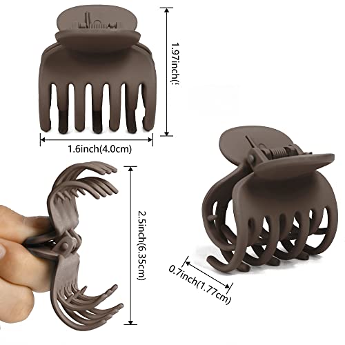 Vsiopy 4 Pack Medium Hair Clips For Thick Hair Non Slip Claw Clips, 1.6 Inch Small Hair Clips For Women Thin Hair, Double Row Teeth Hair Jaw Clips #TOP1
