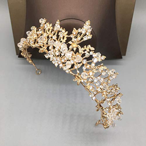 Lurrose Noiva Casamento Coroa Casamento CabeÃ§a Vestido AcessÃ³rios para O Cabelo Coroa Com Contas C