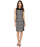 Calvin Klein Women's Blocked Jacquard Mesh Sheath Dress