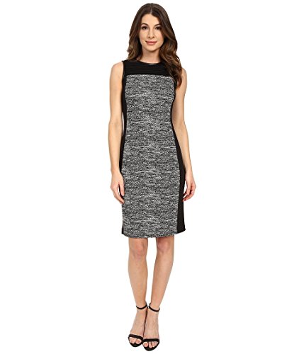 Calvin Klein Women's Blocked Jacquard Mesh Sheath Dress