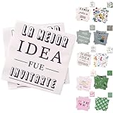 ANDINUS Set de 40 Servilletas de Papel 33x33 cm Decoradas – Diseños Divertidos y Coloridos para Fiestas, Cumpleaños, Niños, Infantiles, Eventos, Oficina y Uso Diario (La mejor idea fué invitarte)