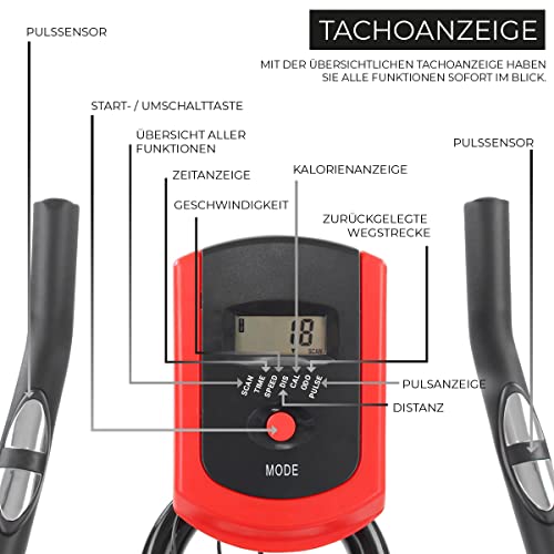 Miweba Sports Profi Indoor Cycling Bike MS100 | 10 Kg Schwungmasse - Traglast 100.0 Kg - Fitness Heimtrainer Fahrrad… – Bild 5