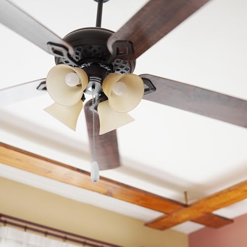 Image of 4 Pcs Fan Pull Chain Extension 12.6 Inches Wooden Decorative Pendant Extension Chains Light Pull Chain Extensions White Pull Chains For Ceiling Fans And Lights Fan Extensions Chain Ornaments