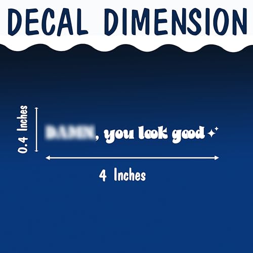Image of Set 3Pcs You Look Good Rearview Mirror Decal Funny Saying, Mental Health Car Decal, Inspiration Sticker, Water Bottle Vinyl Decal, Waterproof 4 Inches Stickers for Mom Dad Friend