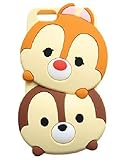 iPhone 6 Plus Case, Maxbomi - 3D Cute Cartoon Chip and Dale Soft Silicone Rubber Protective Skin Protector Back Case Cover for iPhone 6 Plus (5.5 inch)