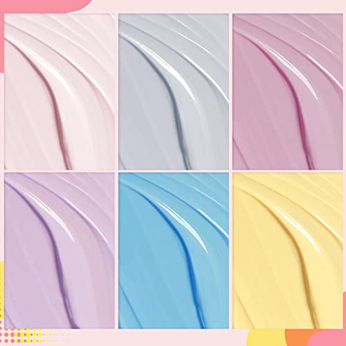 VOXURY Buntes Gel Nagellack Set 6PCS UV LED Shellac Nagellack Set Rosa Grau Violett Blau Gelb UV Nagellack Maniküre Kit… – Bild 7