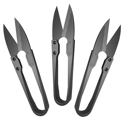 3pcs Fadenschneider Nähen,Fadenschere Klein Scharf,Federschere Kohlenstoffstahl,Garn Schere,Stitch Schere,Bonsai Schere,Mini Gartenschere,Trimmschere,zum Gardering Nähen,ABS-Griff-Schwarz